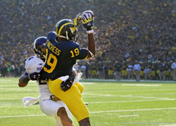Funchess university of michigan football vs. northwestern 2012 at the big house in ann arbor